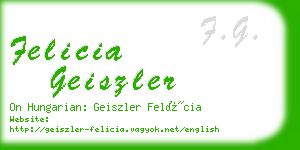 felicia geiszler business card